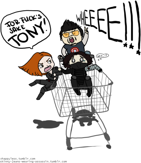 Someone Should Probably Take My Art Supplies Away - Bucky Barnes Funny Fan Art (500x583)