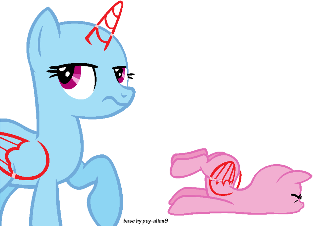 Ms Base Paper Crafts Excellent My Little Pony Paint - Mlp Base 2 Ms Paint (1025x779)