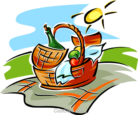 Picnic Hamper Royalty Free Vector Clip Art Illustration - Labour Day Funny Gif (480x402)