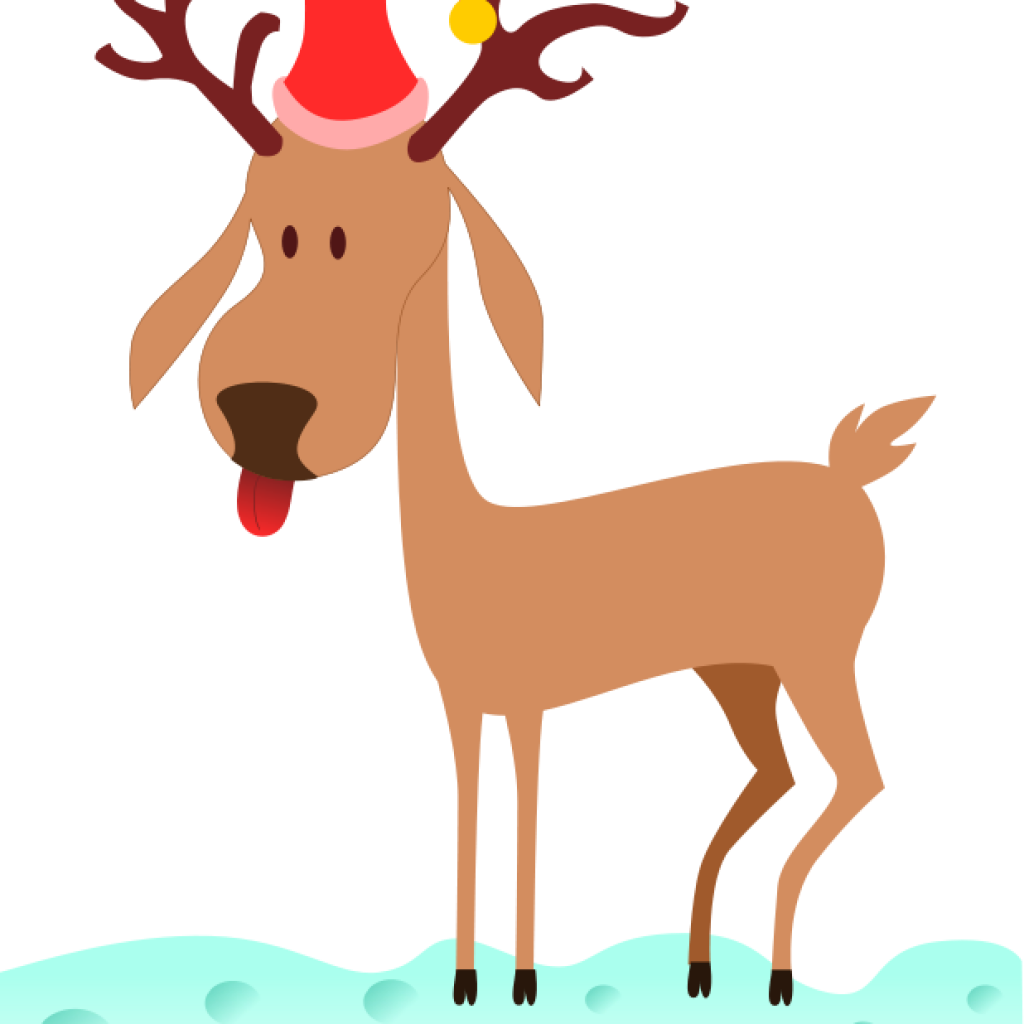 Reindeer Clipart Reindeer Clipart Free Christmas Graphics - Christmas Reindeer Cartoon Png (1024x1024)