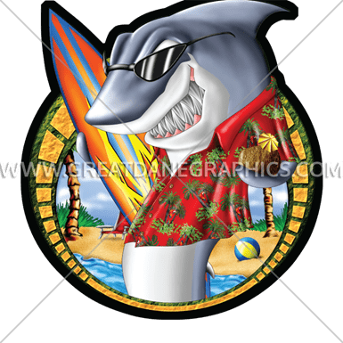 Surf Shark - Screen Printing Photos Waterbase (385x385)