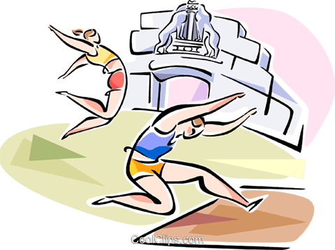 Long Jumpers Royalty Free Vector Clip Art Illustration - Long Jumpers Royalty Free Vector Clip Art Illustration (480x359)