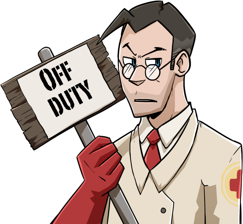 Medic Off Duty By Unknownspy - Cartoon (900x778)