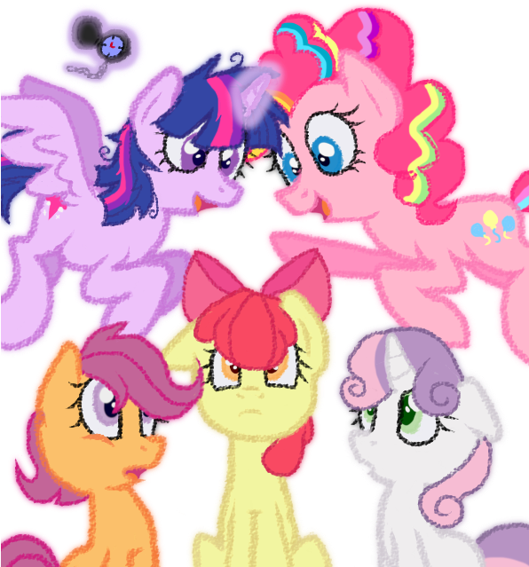 Don't Hug Me I'm Scared, Female, Mare, Pinkie Pie, - Cartoon (595x650)