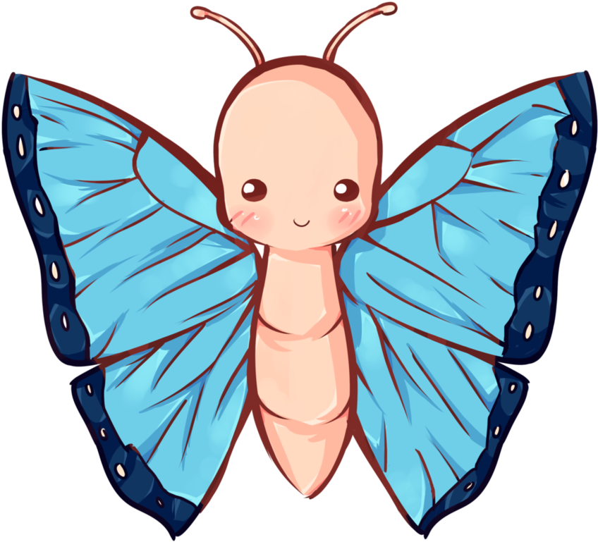 Kawaii Butterfly By Dessineka On Deviantart - Cute Kawaii Butterfly (894x894)