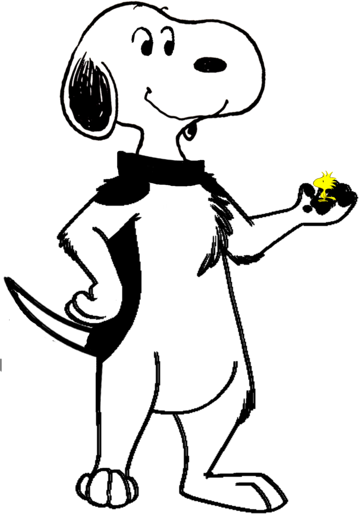 Snoopy And Woodstock - Cartoon (729x1096)