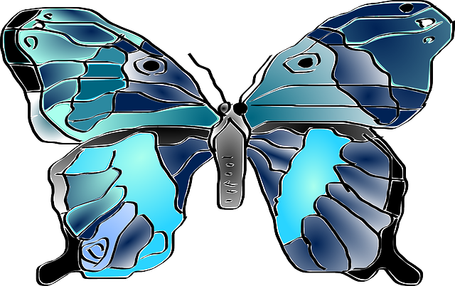 Insect Butterfly, Blue, Insect - Gambar Animasi Kupu Kupu Biru (640x402)