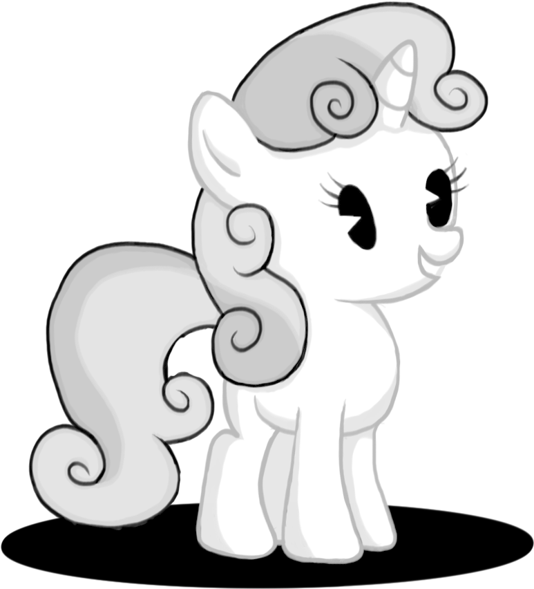 Rainbow Dash Pony White Black Black And White Dog Like - Cartoon (1067x1030)