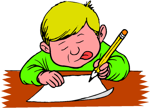 Writing A Letter Cartoon - (490x351) Png Clipart Download