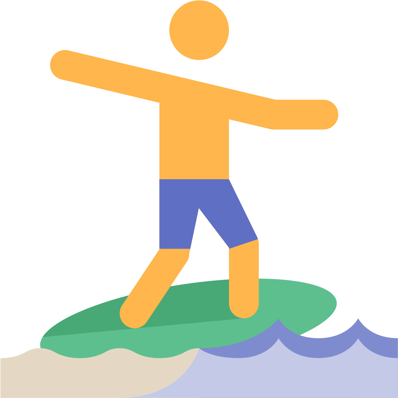 Surf Icon - Iconos De Deportes Con Nombres (1600x1600)