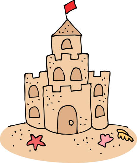 400 Free Awesome Clip Art Graphics - Sand Castle Drawing Easy (618x736)