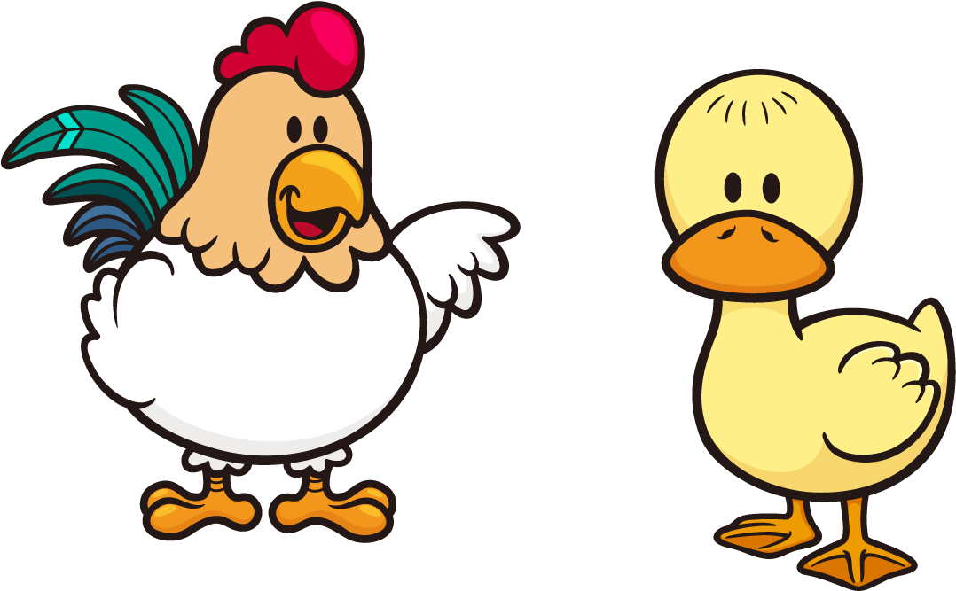Chicken Cartoon Illustration - Cartoon Animals Images Png (1321x986)