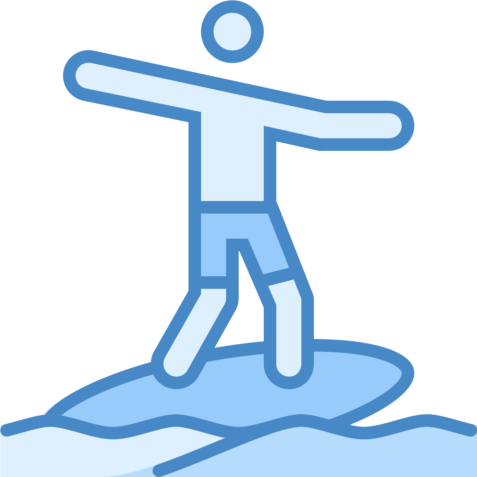 All Icons Are In The Flat Vector Style, However, Differ - Surfing (1600x1600)