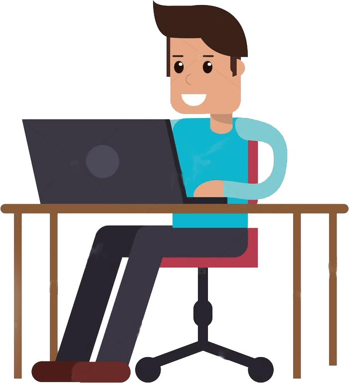 Depositphotos 119797972 Stock Illustration Person Using - Icono Persona En Laptop (700x769)