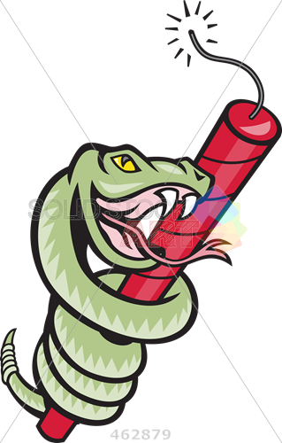 Stock Illustration Of Cartoon Rattle Snake Wrapped - Cartoon Snake Wrapped Around A Tree (319x500)