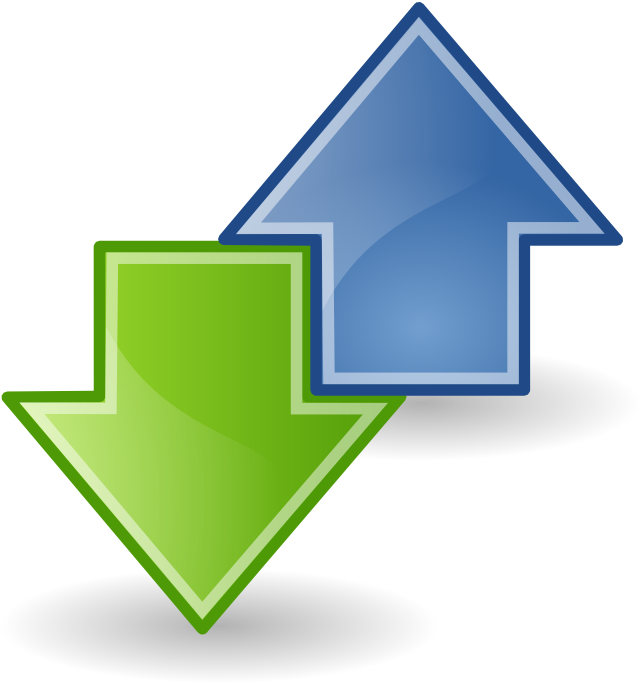 Data Transfer Icon Download - Red Down Arrow Png (720x720)