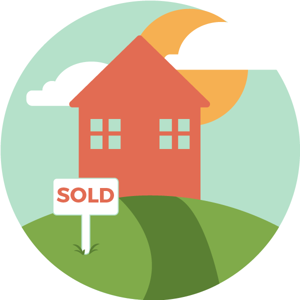 People Who Buy Houses In Dallas - Sold House Cartoon (600x600)