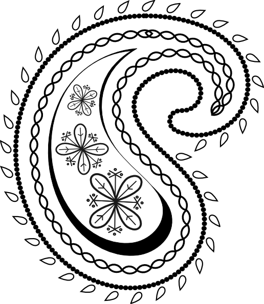 9 Best Image Of Modern Art Free Printable Paisley - Paisley Clipart (516x595)