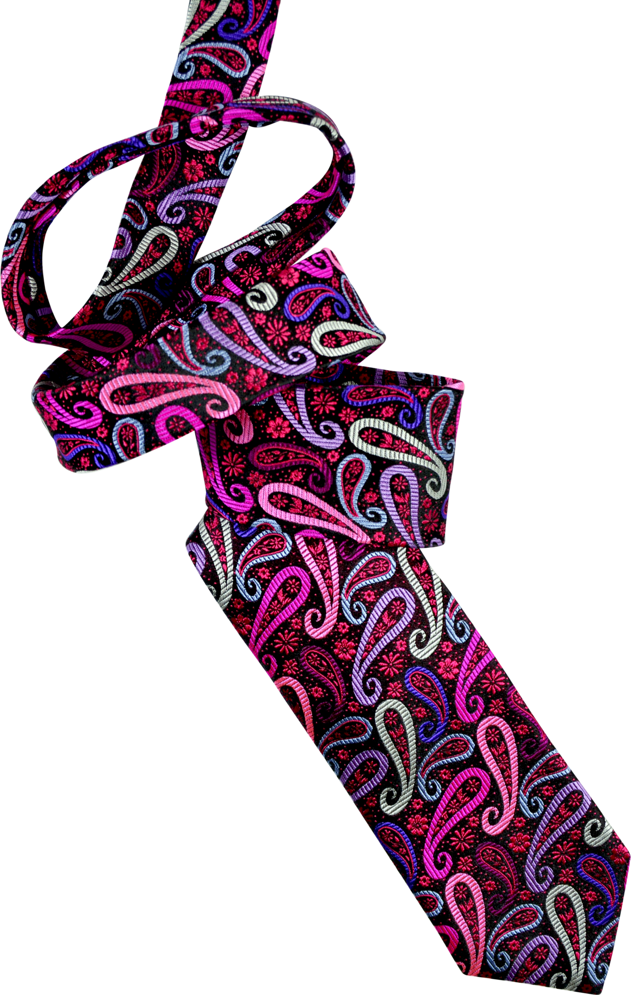 Purple Pink Paisley Men's Tie - Paisley (1298x2048)