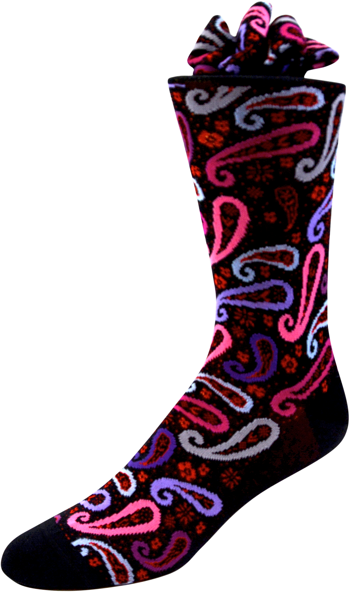 Purple Pink Paisley Men's Paisley Socks - Paisley (1211x2048)