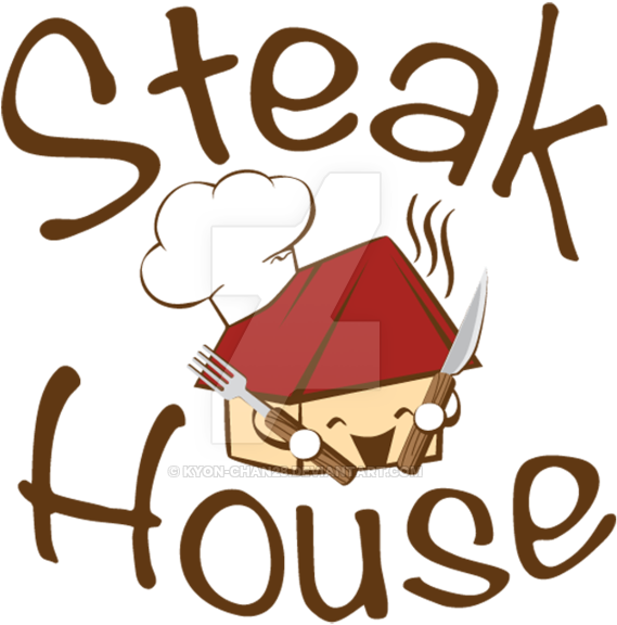 Steak House Logo Commission 3 By Kyon-chan28 - Steak House Logo Png (900x636)