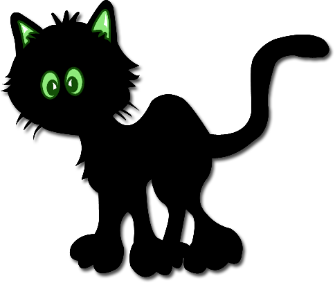 Background Black Cat Transparent Image - Black Cat Images With Transparent Background (484x412)