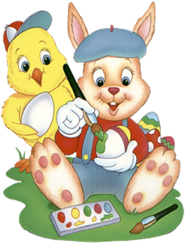 White Easter Bunny Rabbit Clip Art - Happy Easter My Love (500x500)