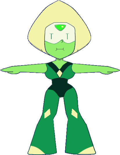 Steven Universe Peridot Sticker - Steven Universe Peridot Dance Gif (640x600)