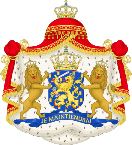 Coat Of Arms Of Frederick Henry, William Ii And William - Kingdom Of The Netherlands Coat Of Arms (440x483)
