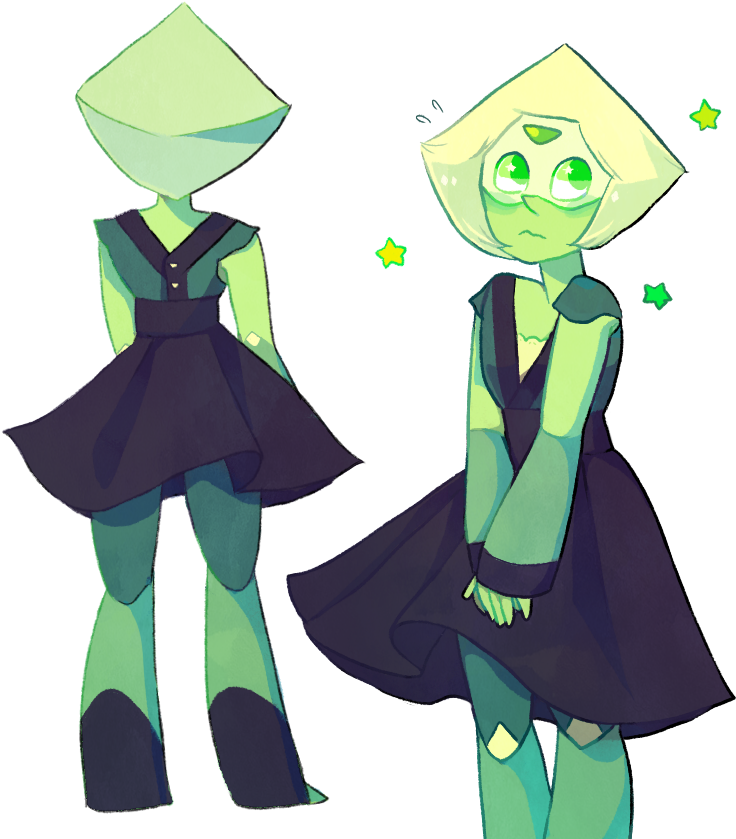 Clothing Green Vertebrate Fictional Character Cartoon - Steven Universe Peridot Dress (803x856)