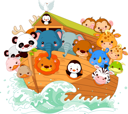 Clipart Of Church Nursery Community Christian Children - Noah's Ark Clip Art (450x402)
