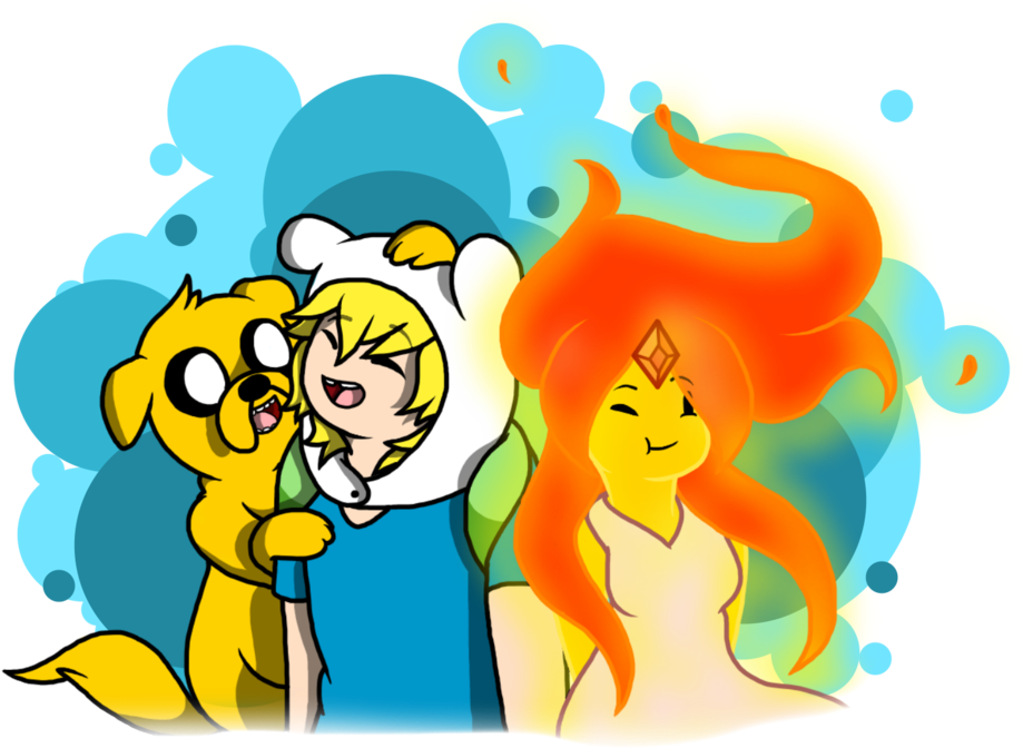All Drawn In Firealpaca ~mt Finn, Jake, Phoebe Flame - Cartoon (1024x768)