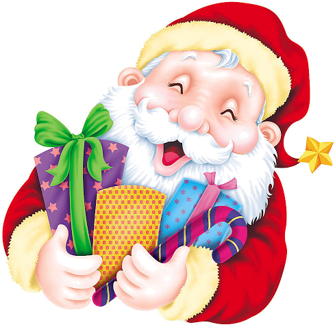Clip Art - Adults Deluxe Plush Santa Hat/ Christmas White Beard (512x512)