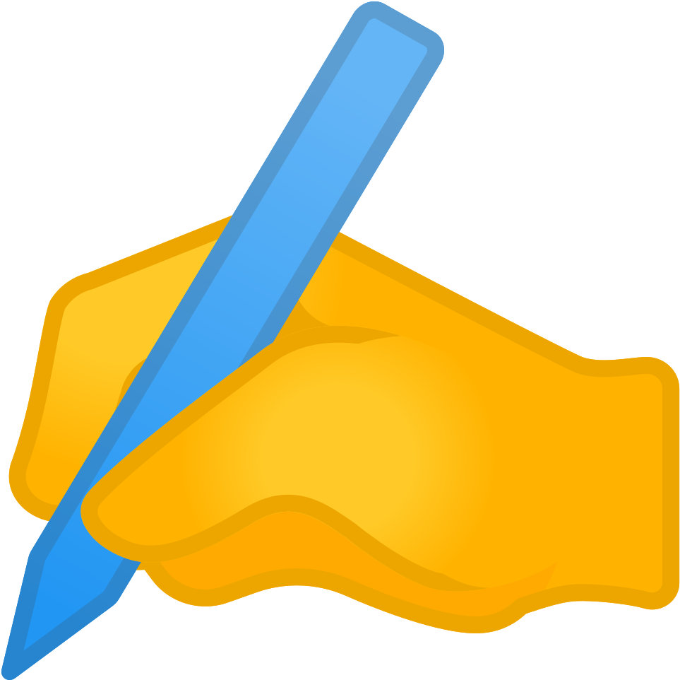 Writing Hand Icon - Icons Writing (1024x1024)