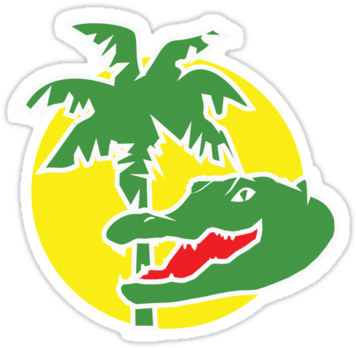 Florida Alligator Logo Sticker - Alligators (375x360)
