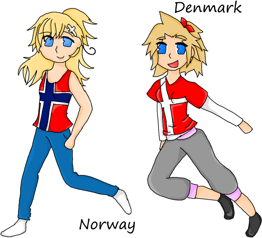 Askfemdanmark 14 17 Nyotalia Denmark And Norway By - Cartoon (900x820)