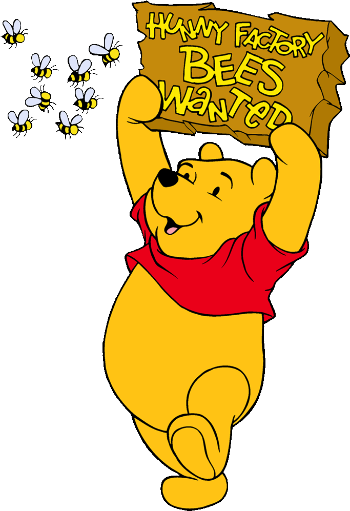 Pilot Pooh Clipart - Winnie The Pooh Bees (720x1025)