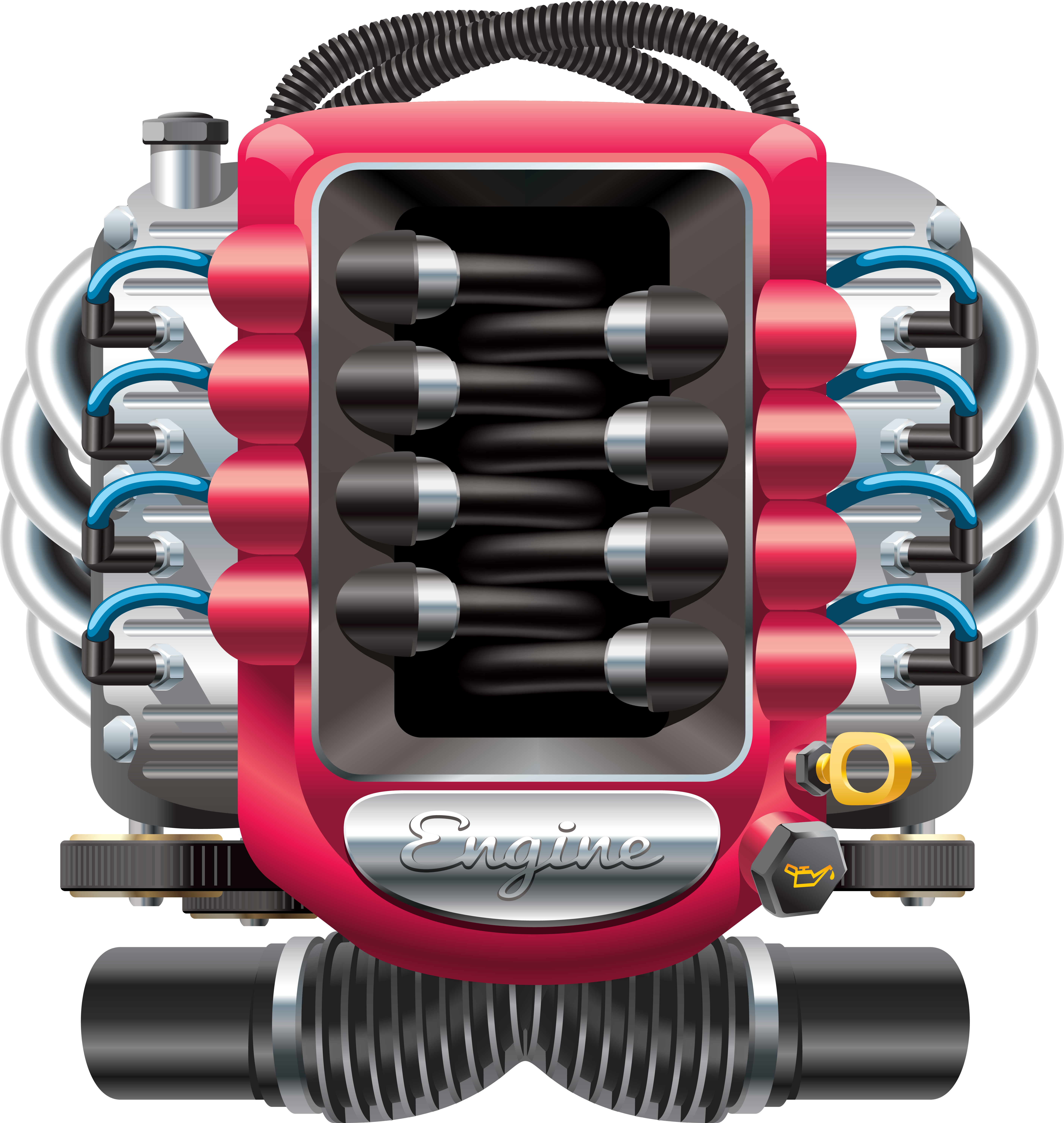Fire Engine Clip Art - Car Engine Png (5895x6222)