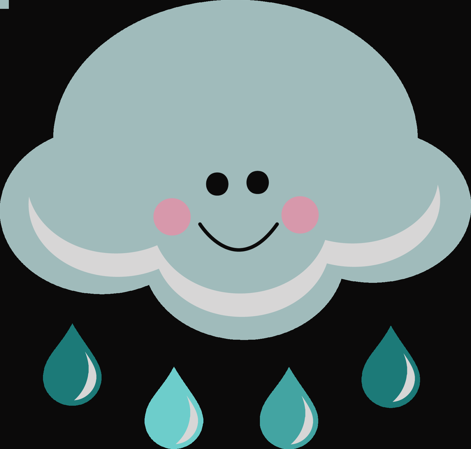 Clipart Cute Rain Cloud (1600x1524)