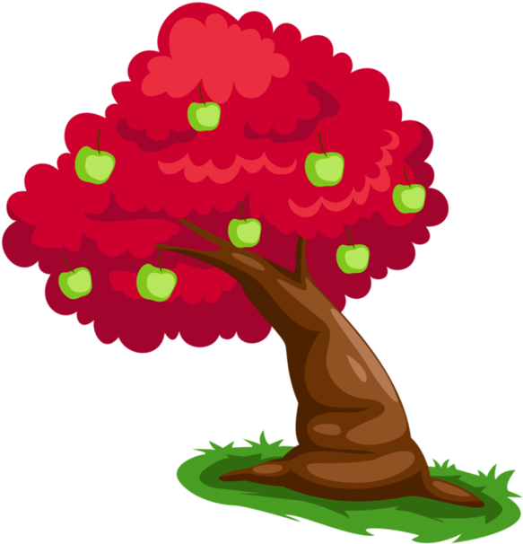 Mish Mashapple Treeclip Art - Apple Tree Cartoon Png (600x632)