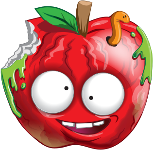 Awful Apple Artwork - Grossery Gang Awful Apple (364x366)