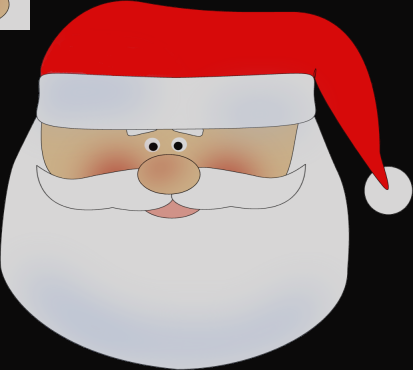 Santa's Sleigh And Reindeer (413x370)