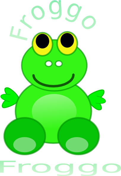 Frog 8 Clip Art At Clker - Custom Baby Frog Shower Curtain (408x592)