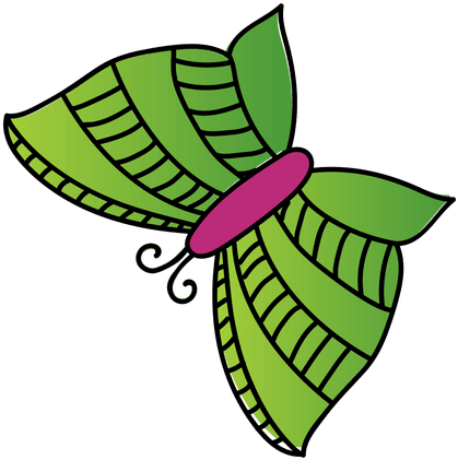 Decoração Da Borboleta Listra Verde Transparent Png - Butterfly (512x512)