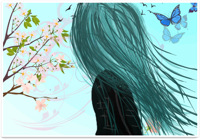 Poster Cabeleira Verde De Juliana Canutona - Poster (800x800)