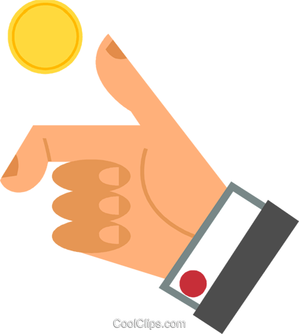 Coin Toss Royalty Free Vector Clip Art Illustration - Coin Toss Free Vector (430x480)