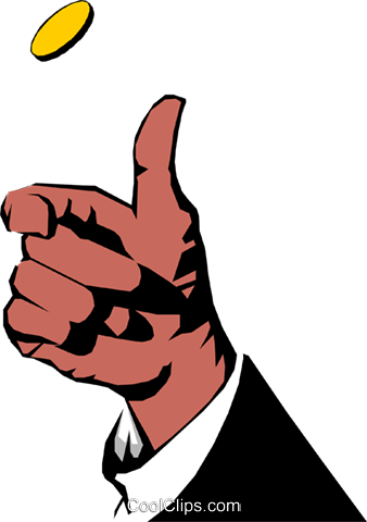 Coin Toss Royalty Free Vector Clip Art Illustration - Coin Toss Free Vector (338x480)