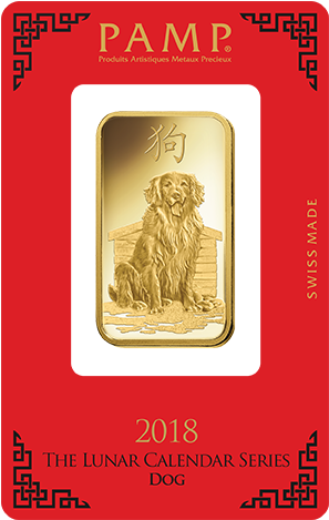 Pamp Suisse Lunar Dog 1oz Gold Bar - Pamp Dog Gold Bar (470x470)