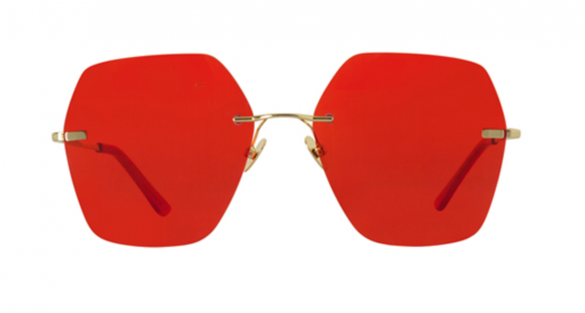 Spektre Lovestory Gold / Ruby Red Ls01cft - Round Red Sunglasses (850x1129)