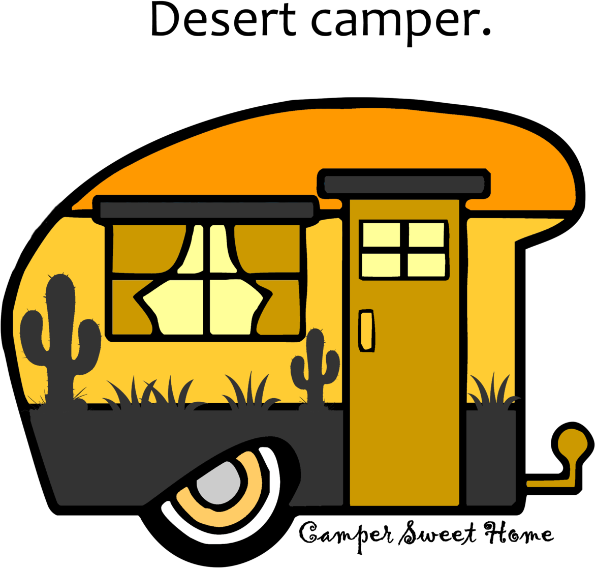 "desert" Camper Camper Sweet Home - Camping (1200x1200)